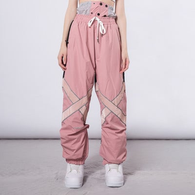 2022 m. žiema Naujos slidinėjimo kelnės Moteriški kombinezonai, sportiniai, vėjui atsparūs, snieglenčių kostiumai, moteriški, neperšlampami kelnės, šiltos sniego kelnės