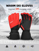 Slidinėjimo pirštinės žieminės 3M šaltos šiltos pirštinės vyrams ir moterims lauke neslystančios penkių pirštų jutiklinio ekrano slidinėjimo pirštinės