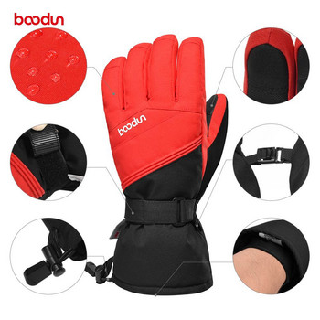 Ски ръкавици зимни 3M студени топли ръкавици за мъже и жени на открито против плъзгане с пет пръста сензорен екран ски ръкавици