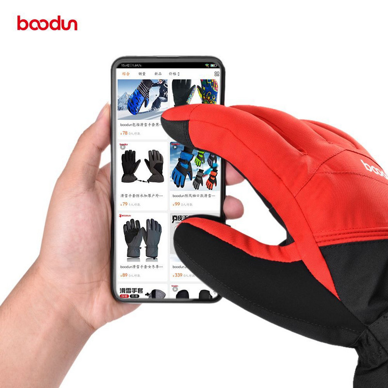 Slidinėjimo pirštinės žieminės 3M šaltos šiltos pirštinės vyrams ir moterims lauke neslystančios penkių pirštų jutiklinio ekrano slidinėjimo pirštinės