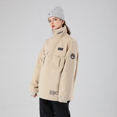 2022 m. žiemos nauja slidinėjimo striukė, viršutinė moteriška apykakle, snieglenčių striukė, vyriškas storas, šiltas slidinėjimo kostiumas, atsparus vėjui, vandeniui atsparus drabužis