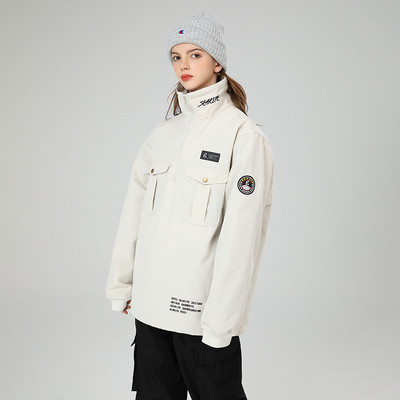 2022 m. žiemos nauja slidinėjimo striukė, viršutinė moteriška apykakle, snieglenčių striukė, vyriškas storas, šiltas slidinėjimo kostiumas, atsparus vėjui, vandeniui atsparus drabužis