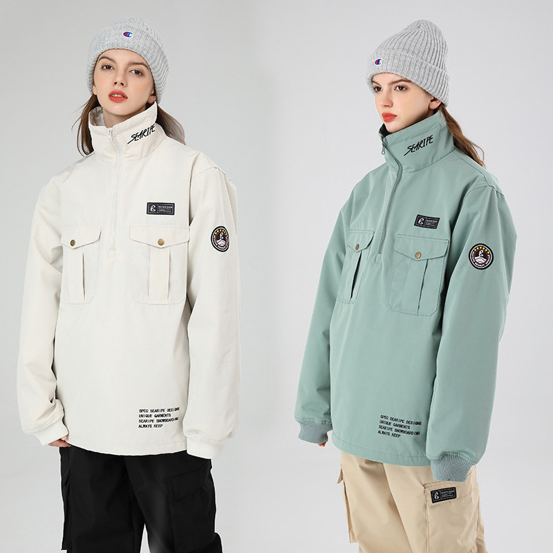 2022 m. žiemos nauja slidinėjimo striukė, viršutinė moteriška apykakle, snieglenčių striukė, vyriškas storas, šiltas slidinėjimo kostiumas, atsparus vėjui, vandeniui atsparus drabužis