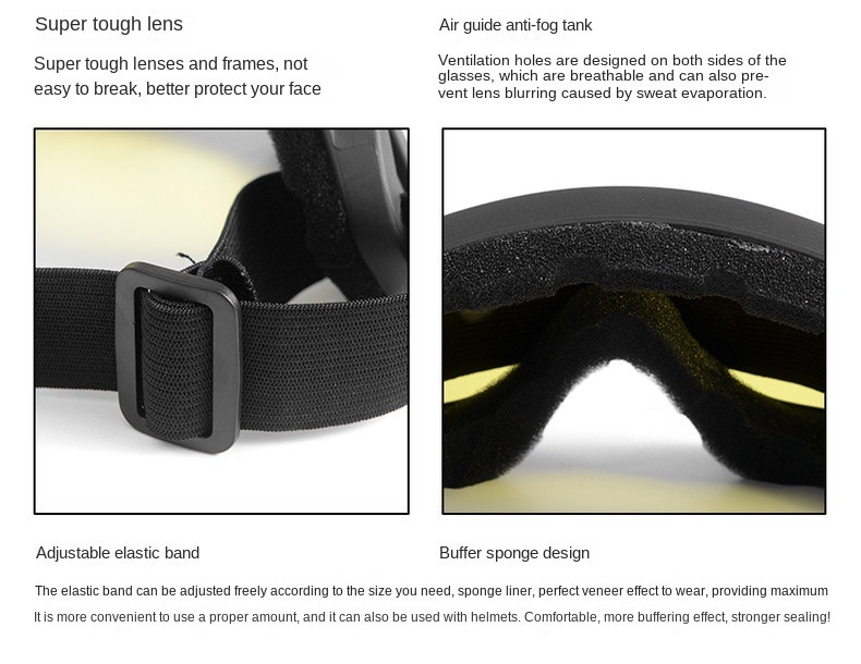 Motociklų Offroad lauko sportiniai akiniai X400 Smūgiams atsparūs vyriški ir moteriški taktiniai vėjui atsparūs vyriški akiniai nuo saulės