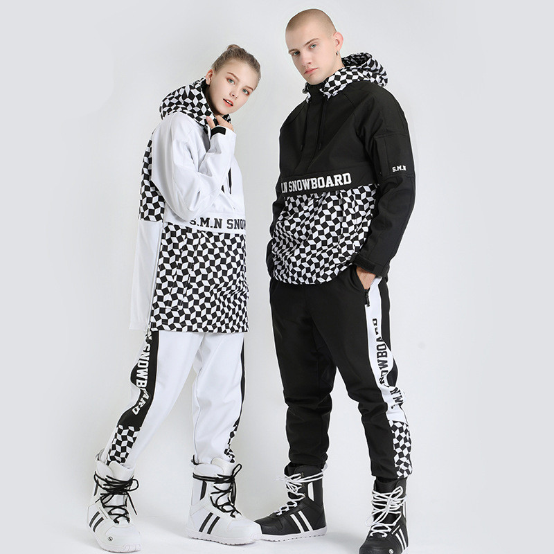 Megztinis Moteriškas arba Vyriškas žiemos apranga ledinis sniego kostiumas komplektai snieglenčių sportui Drabužiai vandeniui atsparūs šilti kostiumai slidinėjimo striukės ir kelnės