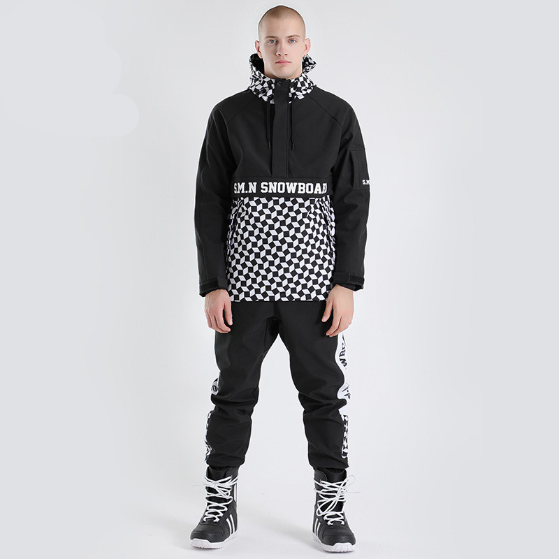 Megztinis Moteriškas arba Vyriškas žiemos apranga ledinis sniego kostiumas komplektai snieglenčių sportui Drabužiai vandeniui atsparūs šilti kostiumai slidinėjimo striukės ir kelnės