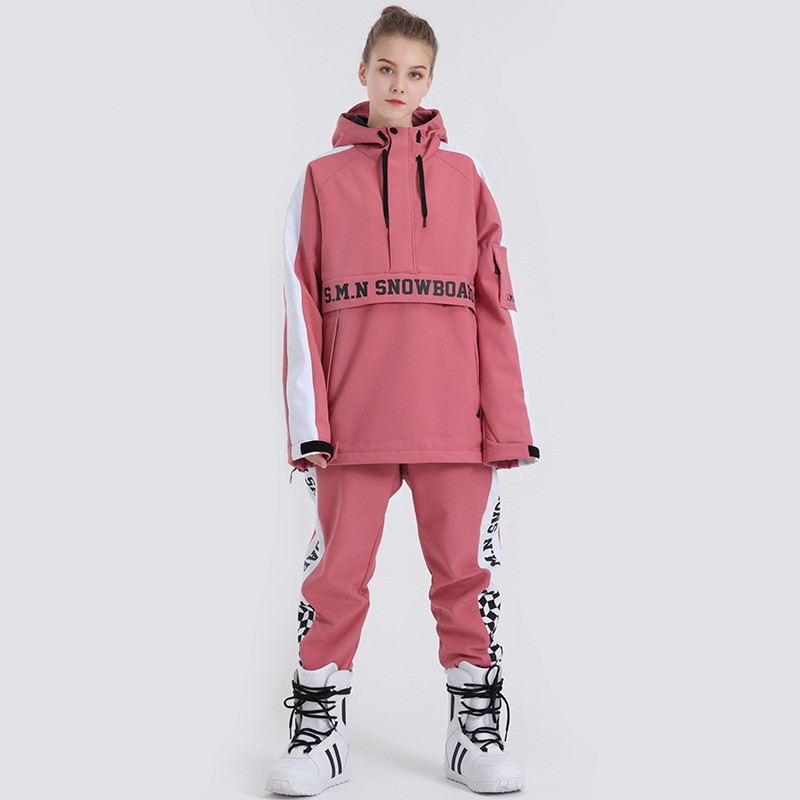 Megztinis Moteriškas arba Vyriškas žiemos apranga ledinis sniego kostiumas komplektai snieglenčių sportui Drabužiai vandeniui atsparūs šilti kostiumai slidinėjimo striukės ir kelnės