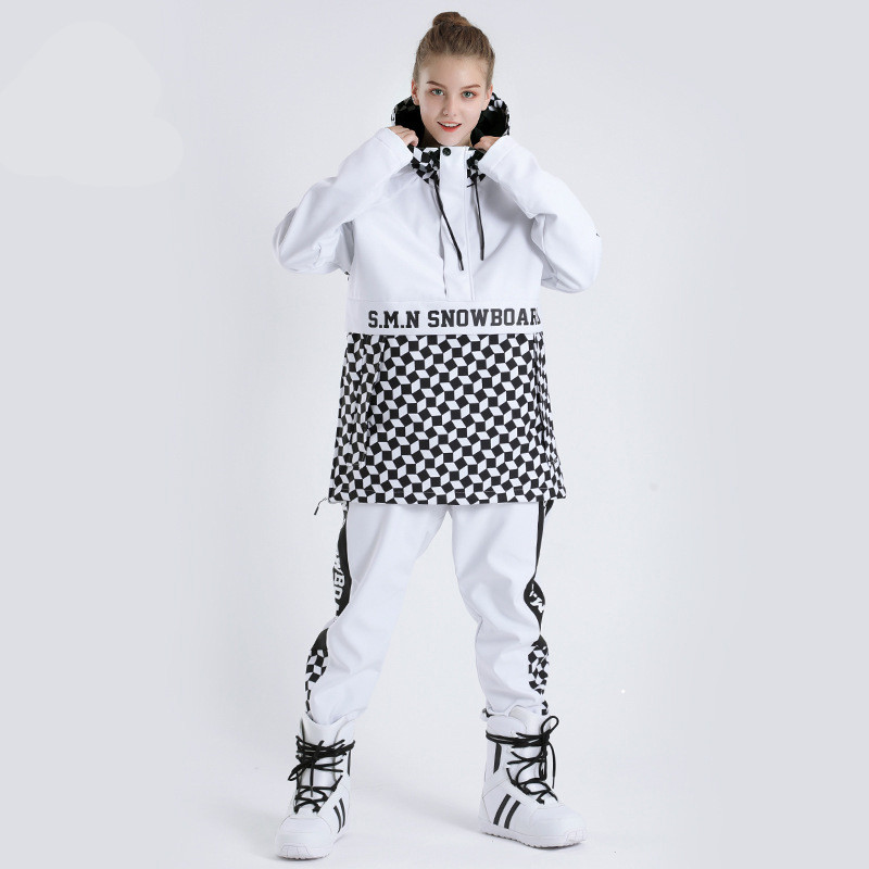 Megztinis Moteriškas arba Vyriškas žiemos apranga ledinis sniego kostiumas komplektai snieglenčių sportui Drabužiai vandeniui atsparūs šilti kostiumai slidinėjimo striukės ir kelnės