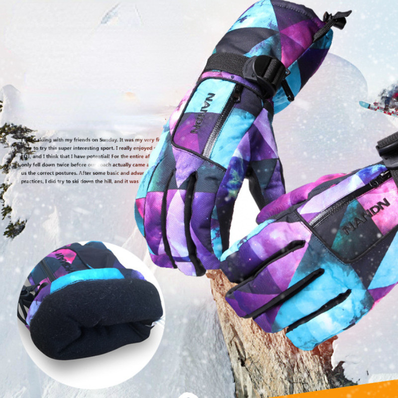 NANDN žiemos šilta snieglenčių slidinėjimo pirštinės Vyriškos Moteriškos Sniego pirštinės Neperšlampamos Slidinėjimas Sniego motociklas Handschoemen Air+ L XL