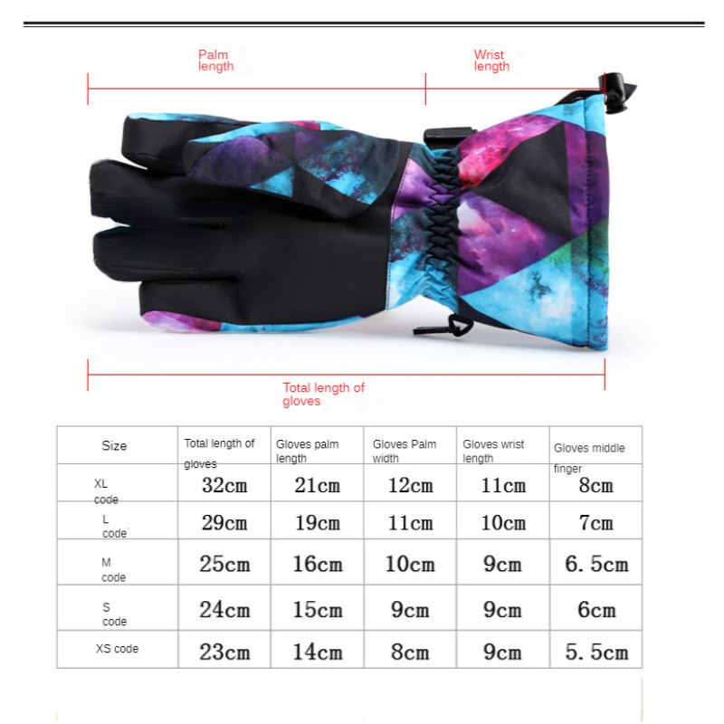 NANDN žiemos šilta snieglenčių slidinėjimo pirštinės Vyriškos Moteriškos Sniego pirštinės Neperšlampamos Slidinėjimas Sniego motociklas Handschoemen Air+ L XL