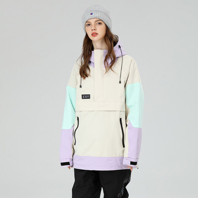 2022 Lyžiarska bunda Dámska športová snowboardová bunda Pánska zimná s kapucňou, nepremokavá priedušná farebná lyžiarska bunda s kapucňou