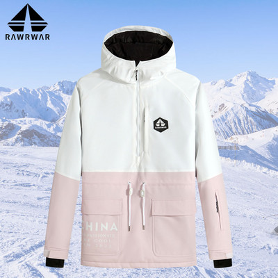 Lyžiarsky sveter s kapucňou, vetruodolný, nepremokavý, zimný, pánsky a dámsky sveter, oblečenie na jazdu v prírode, lyžovanie, snowboarding, lyžiarska bunda