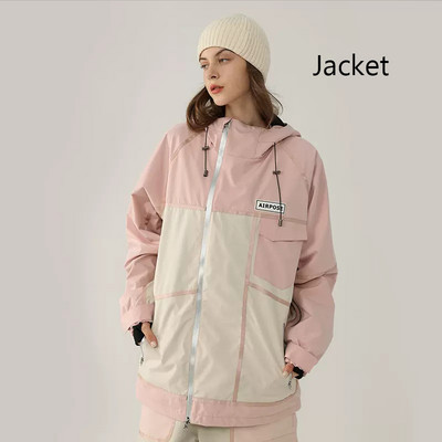 Jachetă de schi de top pentru femei, sport în aer liber, costum de snowboard, bărbați, jachete de drumeție, rezistentă la vânt, impermeabilă, cu glugă, set de schi, îmbrăcăminte de iarnă