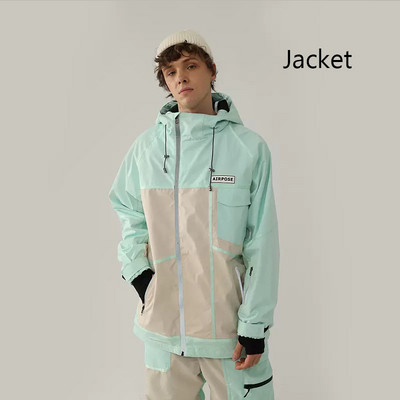 Jachetă de schi de top pentru femei, sport în aer liber, costum de snowboard, bărbați, jachete de drumeție, rezistentă la vânt, impermeabilă, cu glugă, set de schi, îmbrăcăminte de iarnă