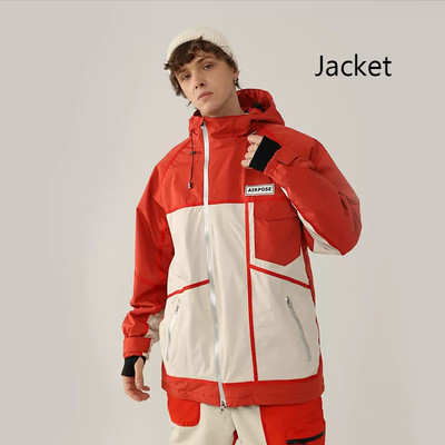 Jachetă de schi de top pentru femei, sport în aer liber, costum de snowboard, bărbați, jachete de drumeție, rezistentă la vânt, impermeabilă, cu glugă, set de schi, îmbrăcăminte de iarnă