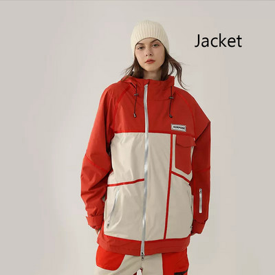 Jachetă de schi de top pentru femei, sport în aer liber, costum de snowboard, bărbați, jachete de drumeție, rezistentă la vânt, impermeabilă, cu glugă, set de schi, îmbrăcăminte de iarnă