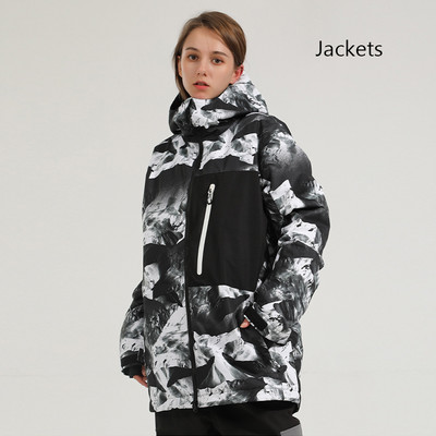 2022 m. žiema Naujos viršūnės Slidinėjimo striukės Moteriškos lauko sportinės snieglenčių striukės Vyriškos, atsparios vėjui ir vandeniui, slidinėjimo kostiumai, šilti drabužiai.