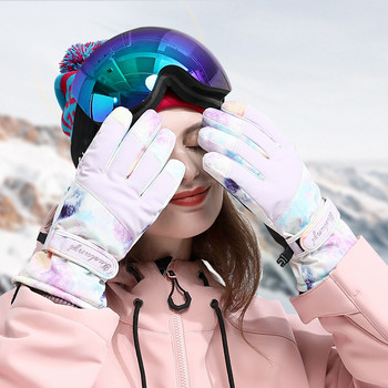 Γυναικεία γάντια σκι 2022 Νέα γάντια Snowboard Οθόνη αφής Ζεστά αδιάβροχα γάντια σκι για χειμερινά αθλητικά γάντια για χιόνι