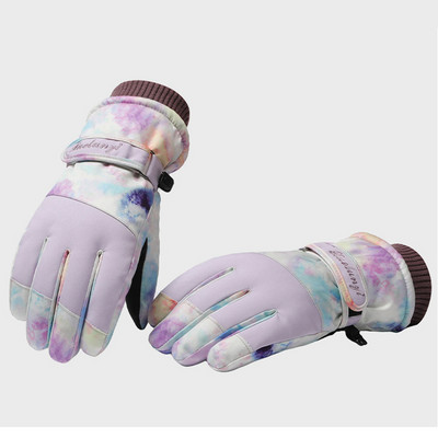 Moteriškos slidinėjimo pirštinės, 2022 m. Naujos snieglenčių pirštinės su jutikliniu ekranu, šiltos vandeniui atsparios slidinėjimo pirštinės, skirtos žiemos sportui, sniego pirštinės