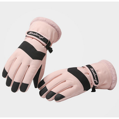 Moteriškos slidinėjimo pirštinės, 2022 m. Naujos snieglenčių pirštinės su jutikliniu ekranu, šiltos vandeniui atsparios slidinėjimo pirštinės, skirtos žiemos sportui, sniego pirštinės
