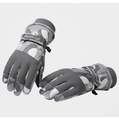 Moteriškos slidinėjimo pirštinės, 2022 m. Naujos snieglenčių pirštinės su jutikliniu ekranu, šiltos vandeniui atsparios slidinėjimo pirštinės, skirtos žiemos sportui, sniego pirštinės