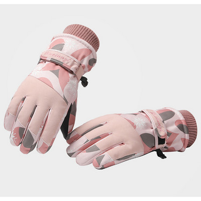 Moteriškos slidinėjimo pirštinės, 2022 m. Naujos snieglenčių pirštinės su jutikliniu ekranu, šiltos vandeniui atsparios slidinėjimo pirštinės, skirtos žiemos sportui, sniego pirštinės