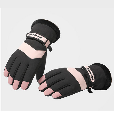 Moteriškos slidinėjimo pirštinės, 2022 m. Naujos snieglenčių pirštinės su jutikliniu ekranu, šiltos vandeniui atsparios slidinėjimo pirštinės, skirtos žiemos sportui, sniego pirštinės