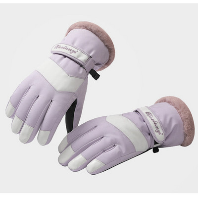 Moteriškos slidinėjimo pirštinės, 2022 m. Naujos snieglenčių pirštinės su jutikliniu ekranu, šiltos vandeniui atsparios slidinėjimo pirštinės, skirtos žiemos sportui, sniego pirštinės