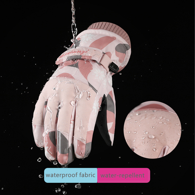 Moteriškos slidinėjimo pirštinės, 2022 m. Naujos snieglenčių pirštinės su jutikliniu ekranu, šiltos vandeniui atsparios slidinėjimo pirštinės, skirtos žiemos sportui, sniego pirštinės