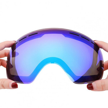 1Pc HX06 Лещи за ски очила Двуслойни лещи срещу снежна слепота UV защита Сноуборд очила Смяна на лещи за ски на сняг