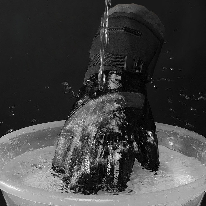 Žieminės slidinėjimo pirštinės vyrams Moteriškos šiluminės vilnos snieglenčių pirštinės Jutiklinio ekrano vandeniui atsparios šiltos pirštinės slidinėjimui Ridin