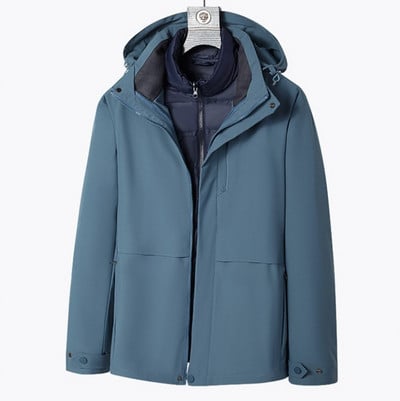 Naujas žieminis pūkinis pamušalas, šiltas moteriškas vyriškas kamufliažinis slidinėjimo paltas su gobtuvu, neperšlampama vėjui atspari pėsčiųjų snieglenčių striukė