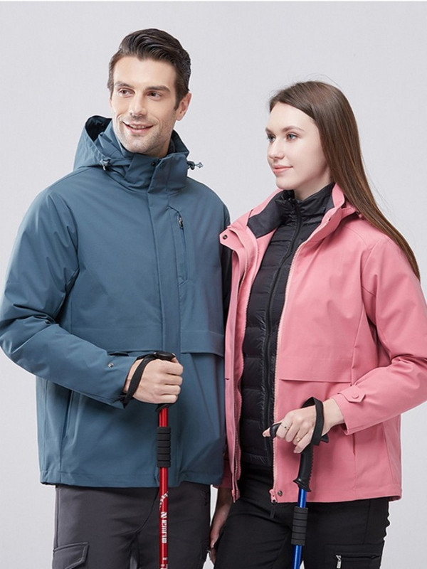 Naujas žieminis pūkinis pamušalas, šiltas moteriškas vyriškas kamufliažinis slidinėjimo paltas su gobtuvu, neperšlampama vėjui atspari pėsčiųjų snieglenčių striukė