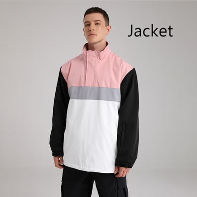 Žieminiai drabužiai Slidinėjimo kostiumas Lauko Snieglentės Striukė Neperšlampama Vėjui Vyrų Moterų Spalvą blokuojanti Slidinėjimo Megztinis Slidinėjimo Striukė Laisva