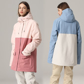 Nauja žieminė slidinėjimo striukė Moteriškiausia lauko sportinė dviračių sporto snieglenčių striukė Slidinėjimo kostiumas Drabužiai Kailis Sujungimas Atsparus vėjui Neperšlampamas