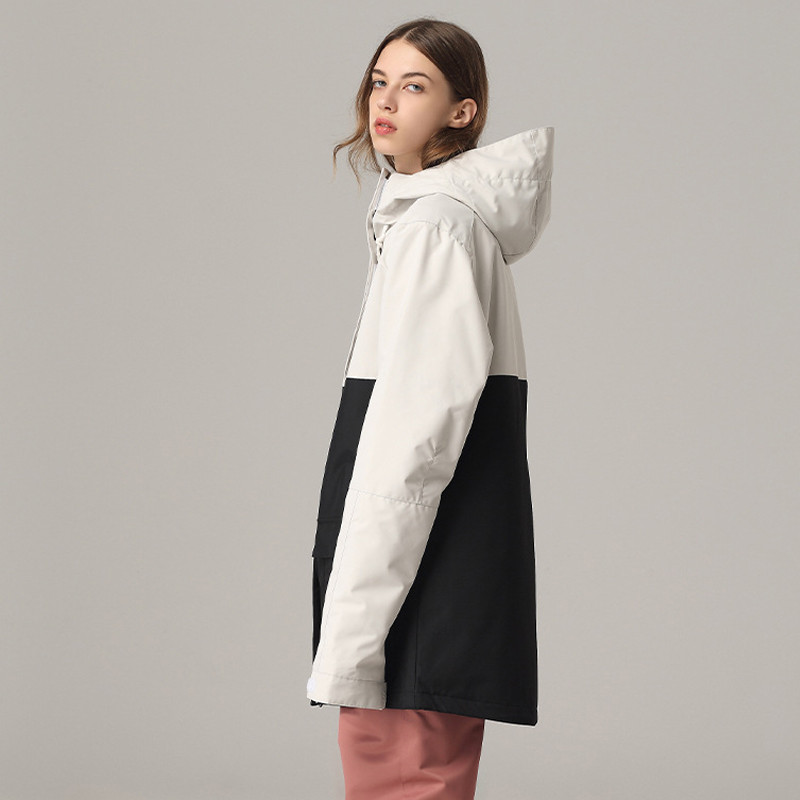 Nauja žieminė slidinėjimo striukė Moteriškiausia lauko sportinė dviračių sporto snieglenčių striukė Slidinėjimo kostiumas Drabužiai Kailis Sujungimas Atsparus vėjui Neperšlampamas