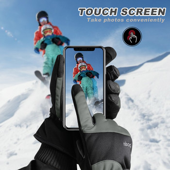 Външни зимни ски ръкавици с пълен пръст Сензорен екран Неплъзгащи се водоустойчиви велосипедни работни велосипеди Топли ръкавици за сноуборд Мъже Жени