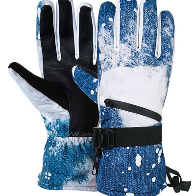 Vyrai, moterys, žieminės slidinėjimo pirštinės, slidinėjimo dviratininkų pirštinės Jutiklinis ekranas, vandeniui atsparios dviratininko pirštinės, vyriškos motociklininko, motociklininko, terminės pirštinės