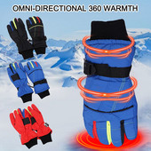 Vaikiškos žieminės slidinėjimo pirštinės 8-15 metų vaikams Mielos animacinės šiltos kumštinės pirštinės Neslidžios, atsparios vėjui ir vandeniui atsparios lauko sporto pirštinės vaikams