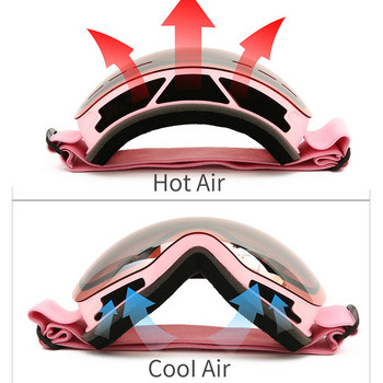 Αθλητική μάσκα για σκι Γυαλιά κατά της ομίχλης Γυαλιά σκι Γυαλιά UV400 Προστασία Snowboard Γυαλιά Snow Snowmobile Άνδρας Γυναικεία Υπαίθρια