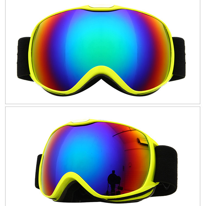 Snieglenčių akiniai Slidinėjimo akiniai vaikams Žieminiai vėjui atsparūs berniukai ir mergaitės UV400 Anti-ras Slidinėjimo akiniai vaikams Sferinis platus matymas