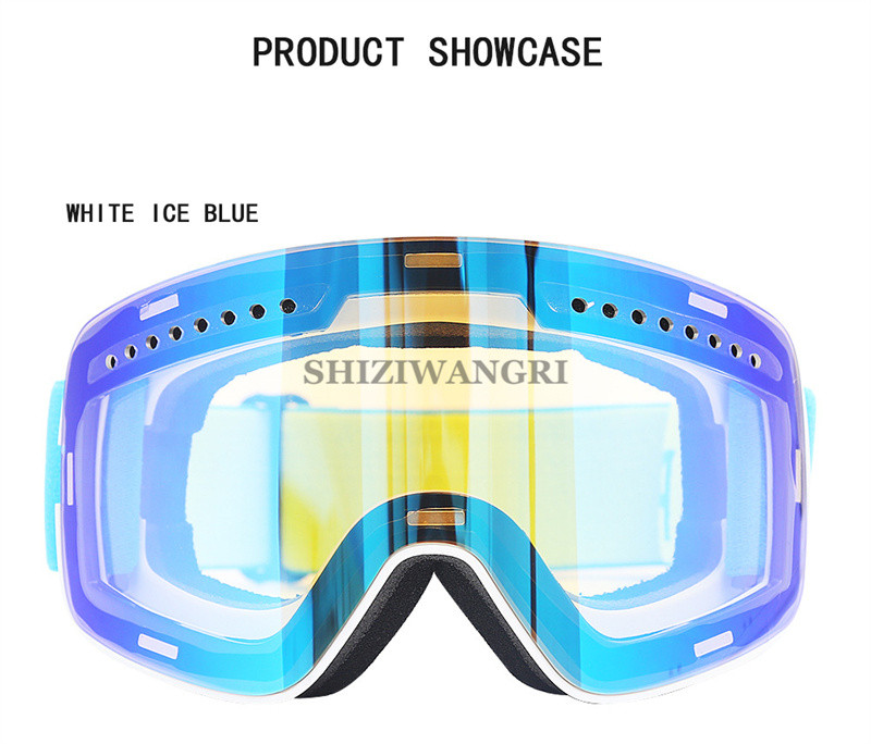 Slidinėjimo snieglenčių akiniai Moteriški Vyriški Slidinėjimo Akiniai Kaukė Apsauginiai Akiniai Suaugusiesiems Dvigubi Sferiniai Veidrodiniai Magnetiniai