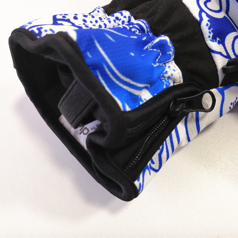 BOODUN Winter Naiste Suusakindad Suusatamine Lumelauakindad Portselanmustriga Veekindlad Lume Uisukindad Soojad Suusatarvikud