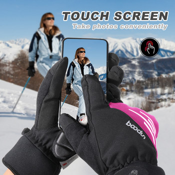 Мъжки зимни 3M поларени ръкавици Сензорен екран Ветроустойчиви Водоустойчиви ръкавици за колоездене Топли ски Сноуборд екипировка за каране Ръкавица Дамски