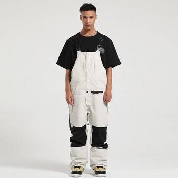2022 г. Ски панталони Дамски нов еднокомпонентен ски костюм Водоустойчиви мъжки панталони за сняг Дишащи зимни топли свободни панталони за сноуборд Гащеризон