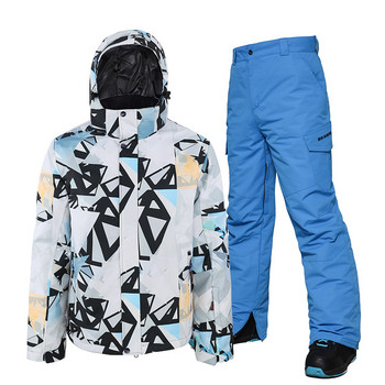 Ски костюм Мъжки Зимна подплата Ски якета Панталони Топло водоустойчиво мъжко яке за сноуборд Открито Колоездене на сняг Къмпинг Марка