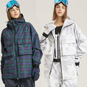 Zimska nova skijaška jakna Žene Muškarci Outdoor Snowboard jakna Skijaško odijelo Gornji dijelovi Podebljani topli, vjetrootporni vodootporni zimski kaput s kapuljačom