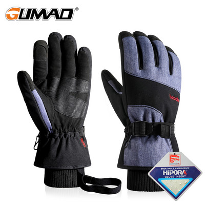 Mănuși de schi pentru bărbați, iarnă, caldă, rezistentă la vânt, cu ecran tactil, fleece, anti-alunecare, snowboard, motociclete de zăpadă, ciclism, schi, femei
