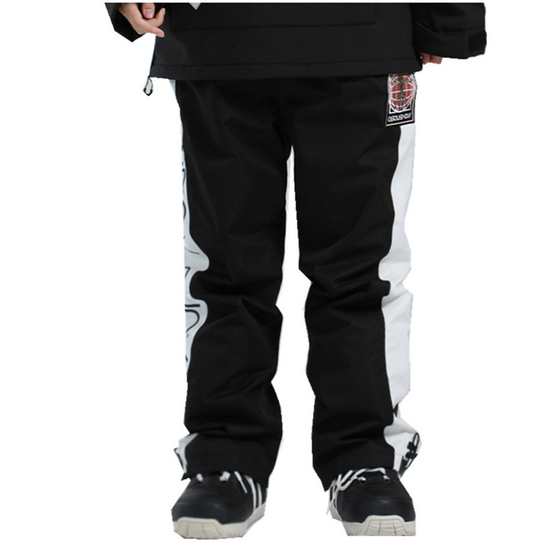 Vyriškos žiemos lauko, vandeniui atsparios, vėjui nepralaidžios, kvėpuojančios slidinėjimo kelnės kelnės su snieglenčių sportu