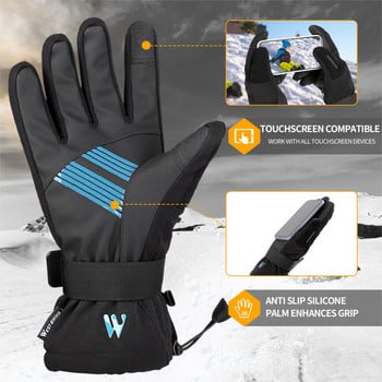 WEST BIKING Winter Ski Gloves Thicken Warm Snowmobile Gloves Βαμβακερή οθόνη αφής αδιάβροχη υπαίθρια κάμπινγκ αθλητικά γάντια πεζοπορίας